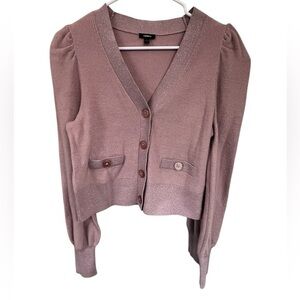Express Dusty Pink Cardigan Sweater